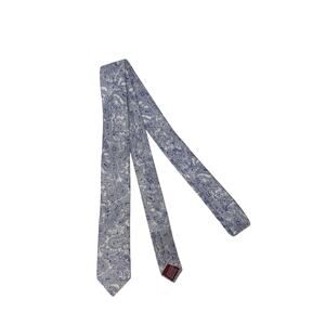 Original Penguin White Blue Paisley 100% Cotton Skinny Slim Neck Tie